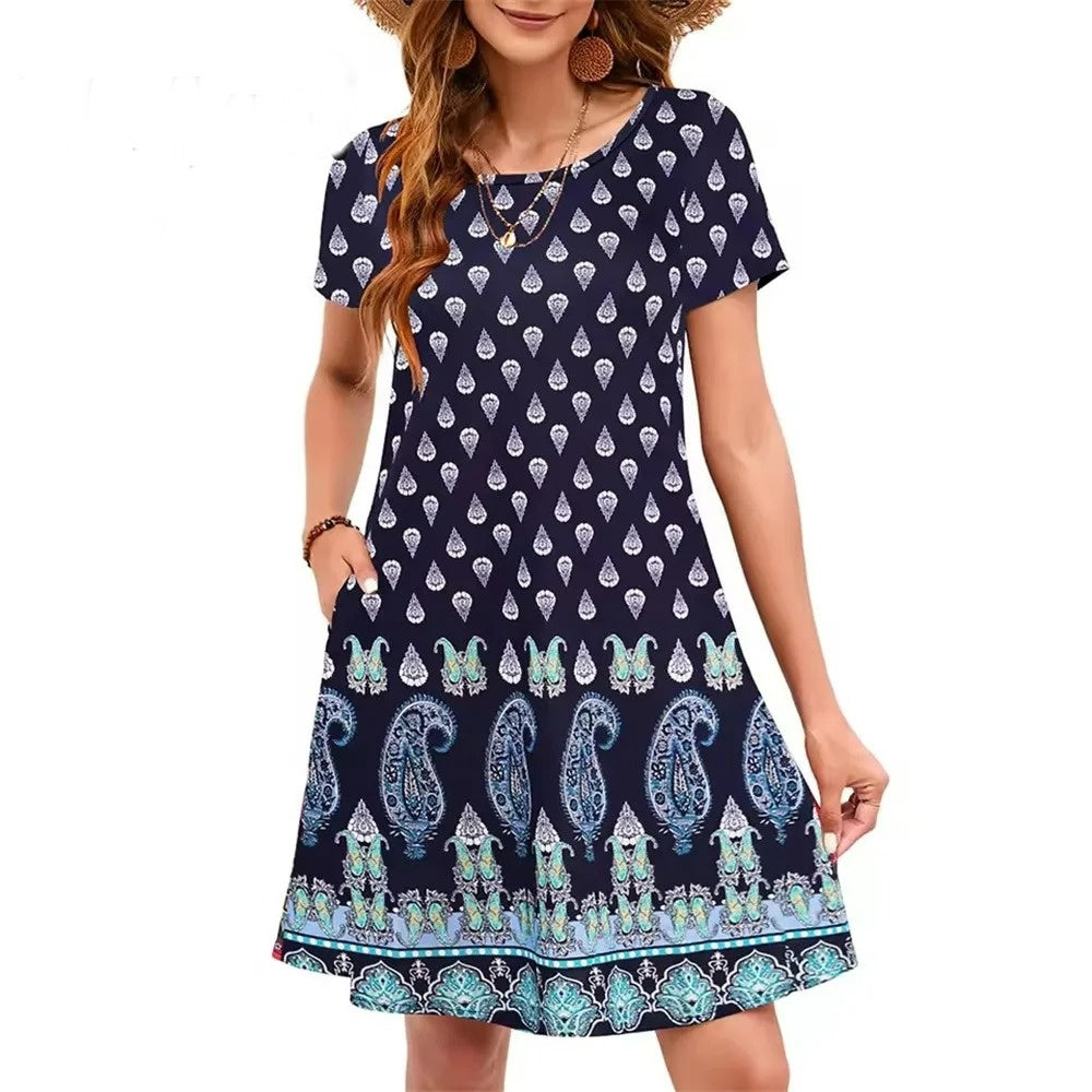 Vestido Midi Estampado Aurélia