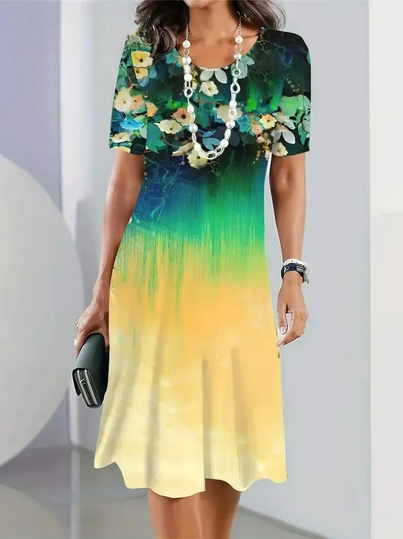 Vestido Midi Estampado Borboletas