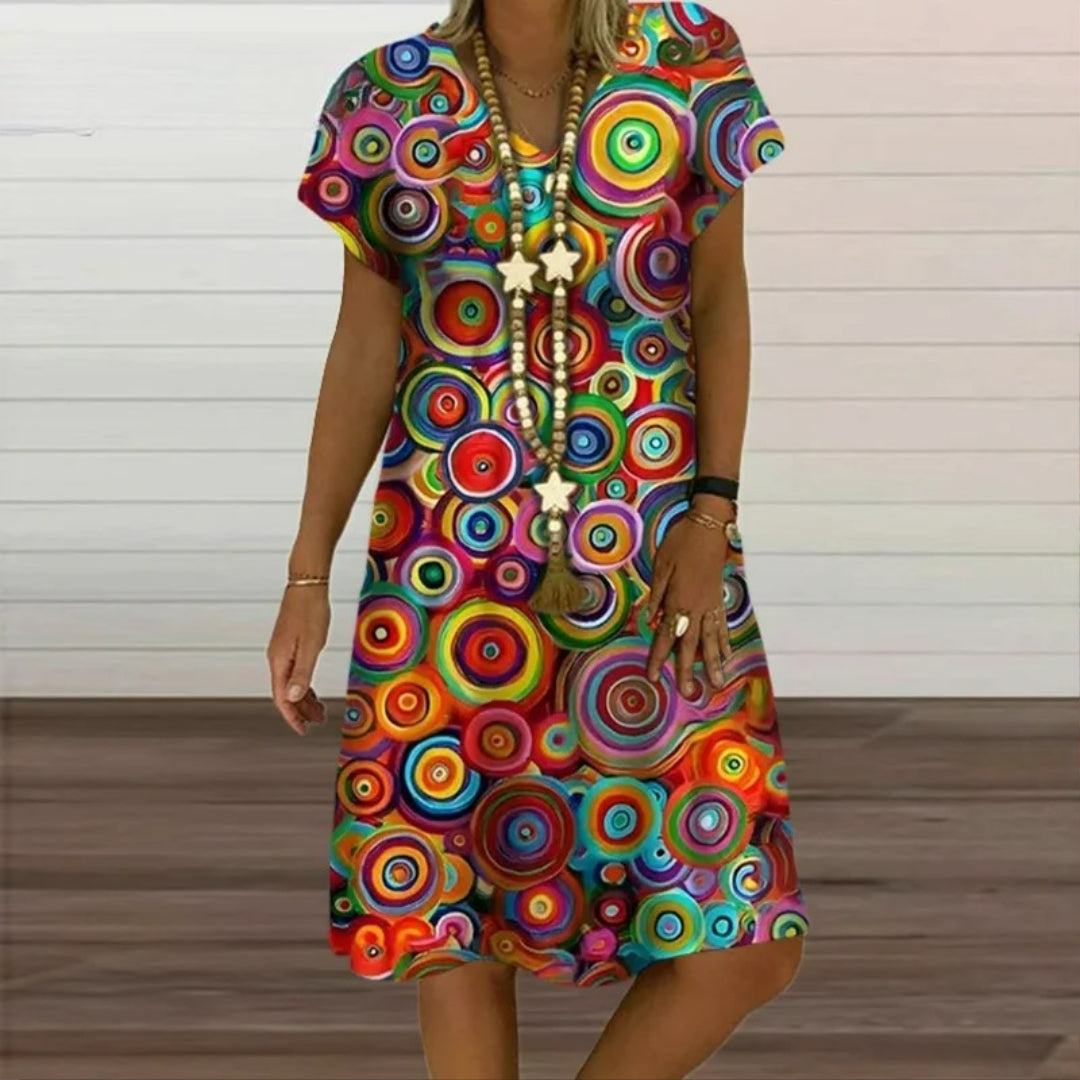 Vestido Midi Estampado Marjorie