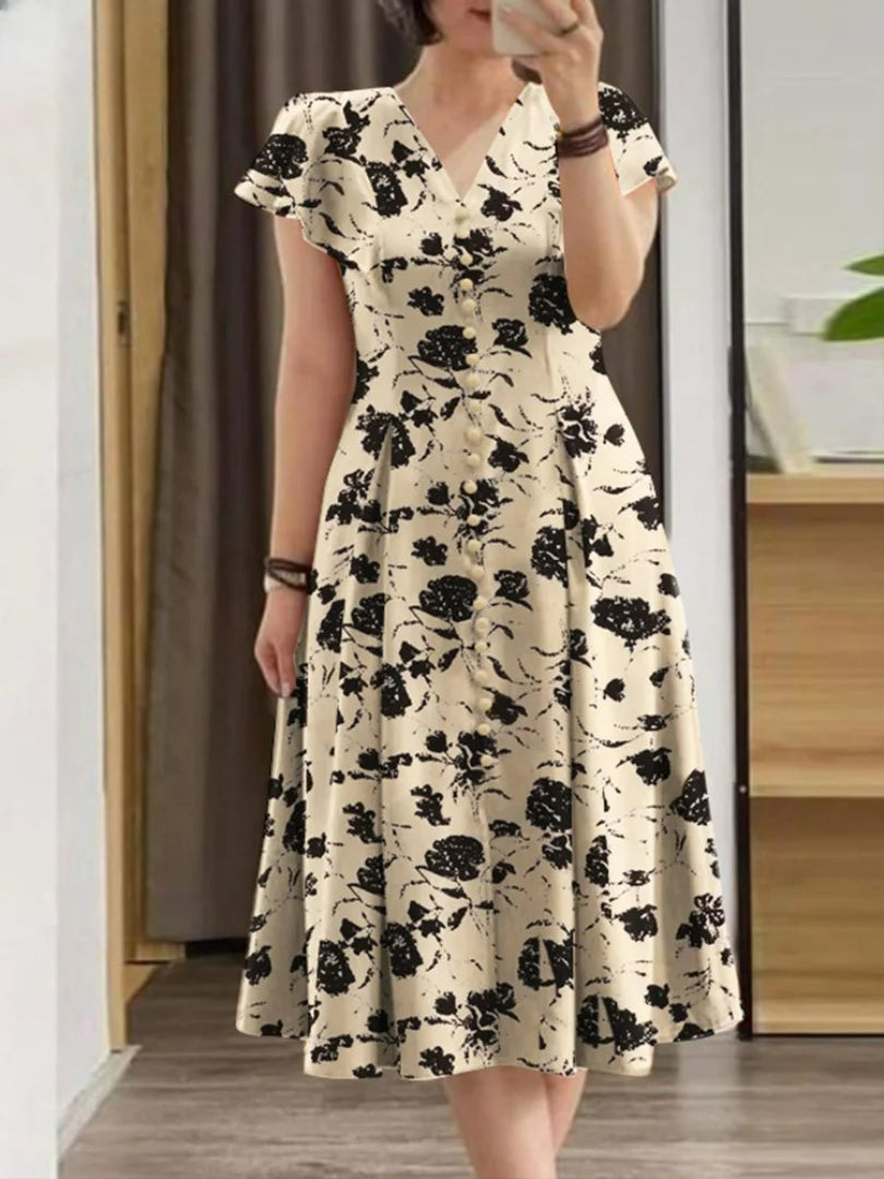 Vestido Midi Estampado Palmira