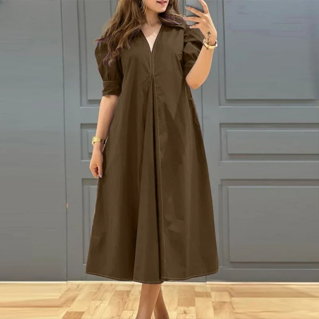 Vestido Midi Plissado Gláucia