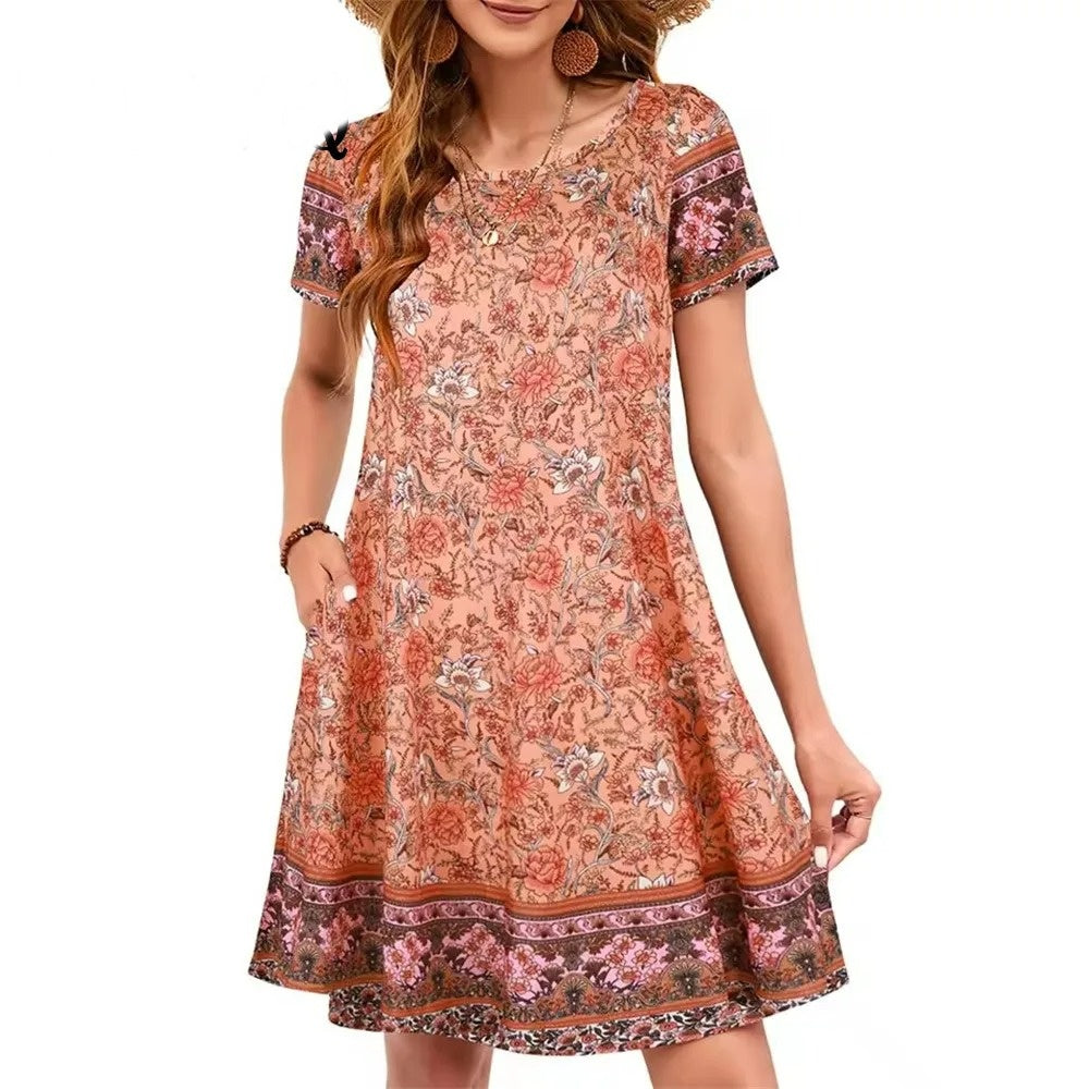 Vestido Midi Estampado Aurélia