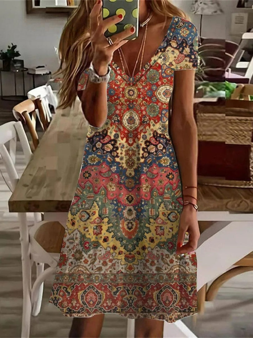 Vestido Midi Estampado Samira