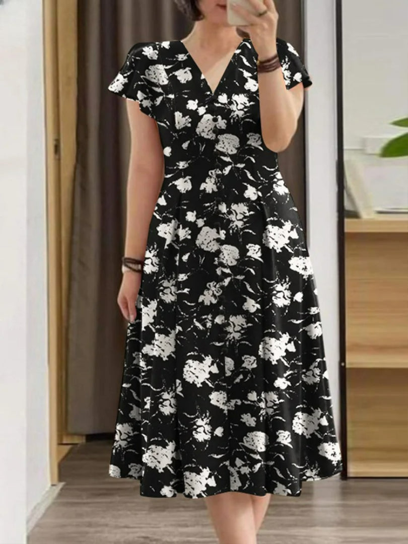 Vestido Midi Estampado Palmira