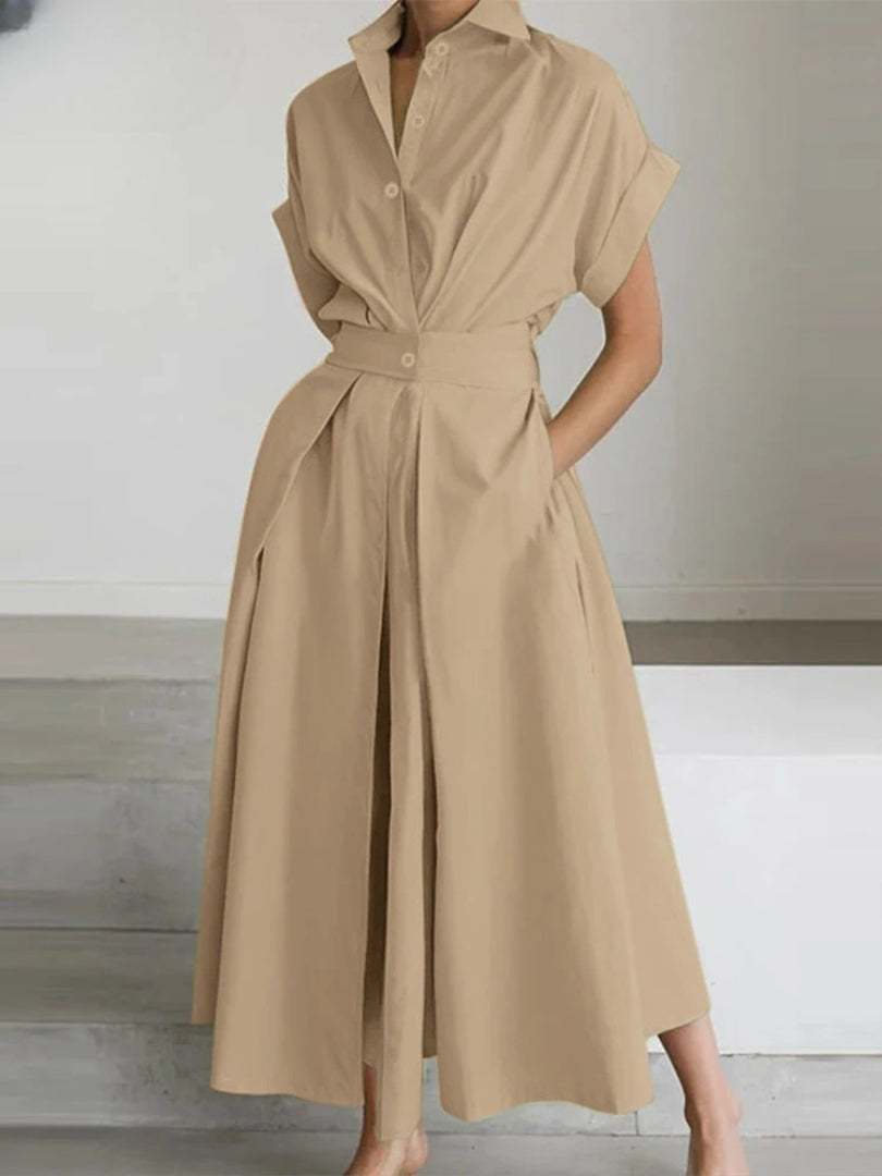 Vestido Longo com Gola Polo Althea