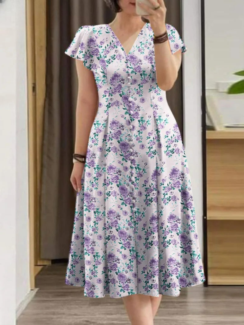 Vestido Midi Estampado Henriqueta