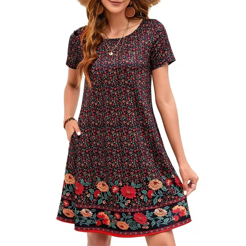 Vestido Midi Estampado Aurélia
