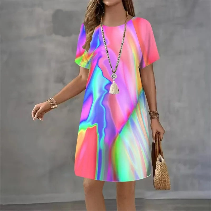 Vestido Midi Estampado Serena