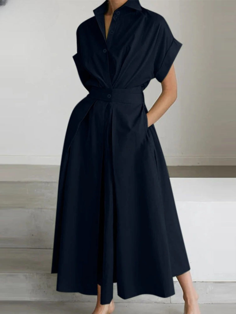 Vestido Longo com Gola Polo Althea