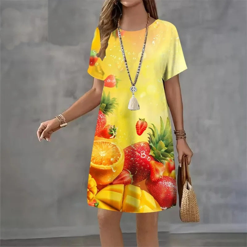 Vestido Midi Estampado Serena