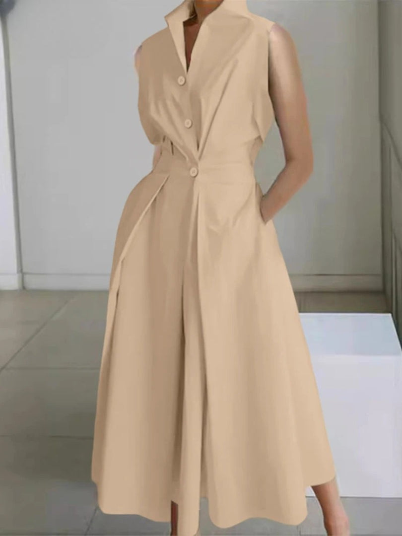 Vestido Longo com Gola Polo Althea