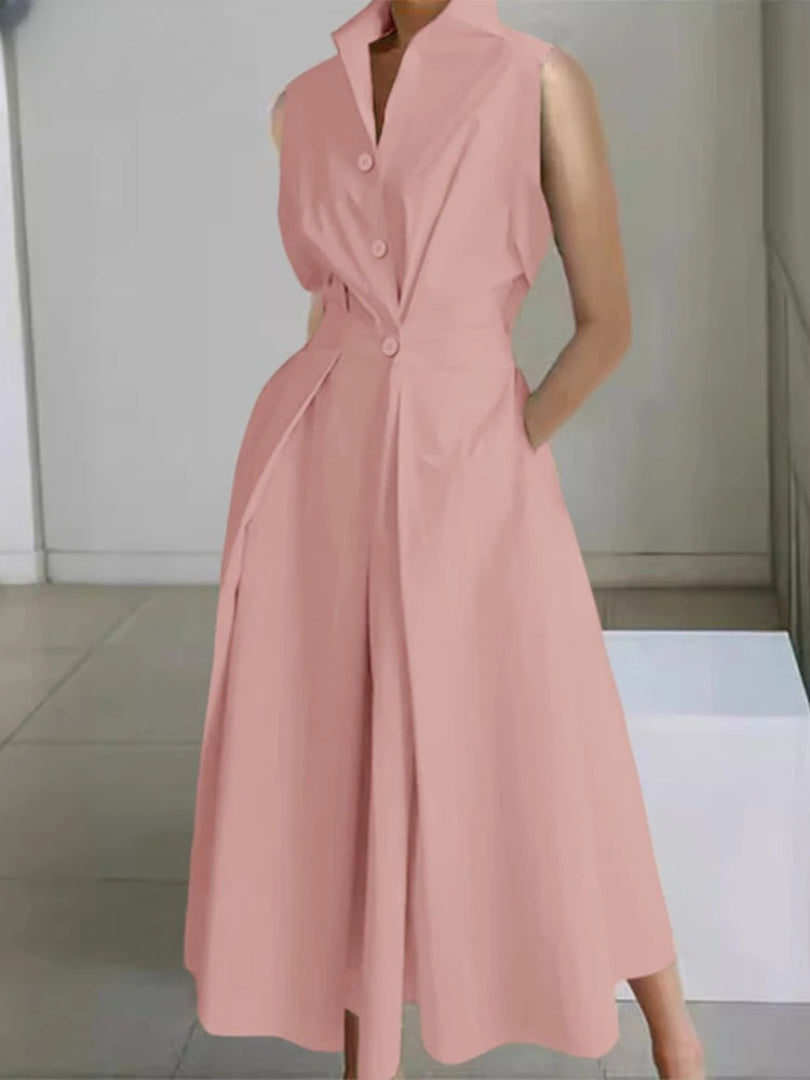 Vestido Longo com Gola Polo Althea