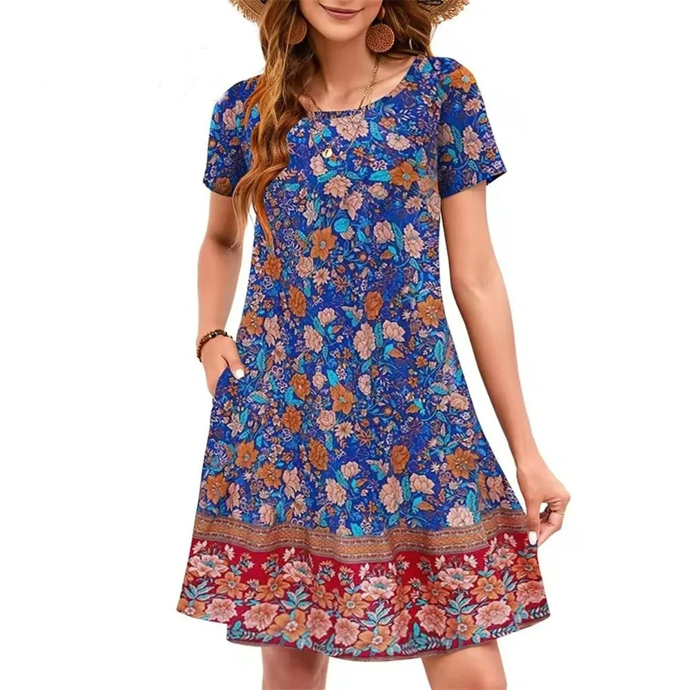 Vestido Midi Estampado Aurélia