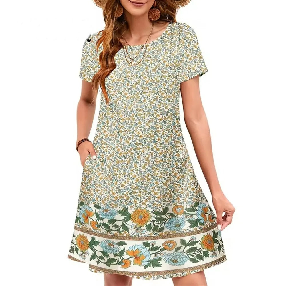 Vestido Midi Estampado Aurélia