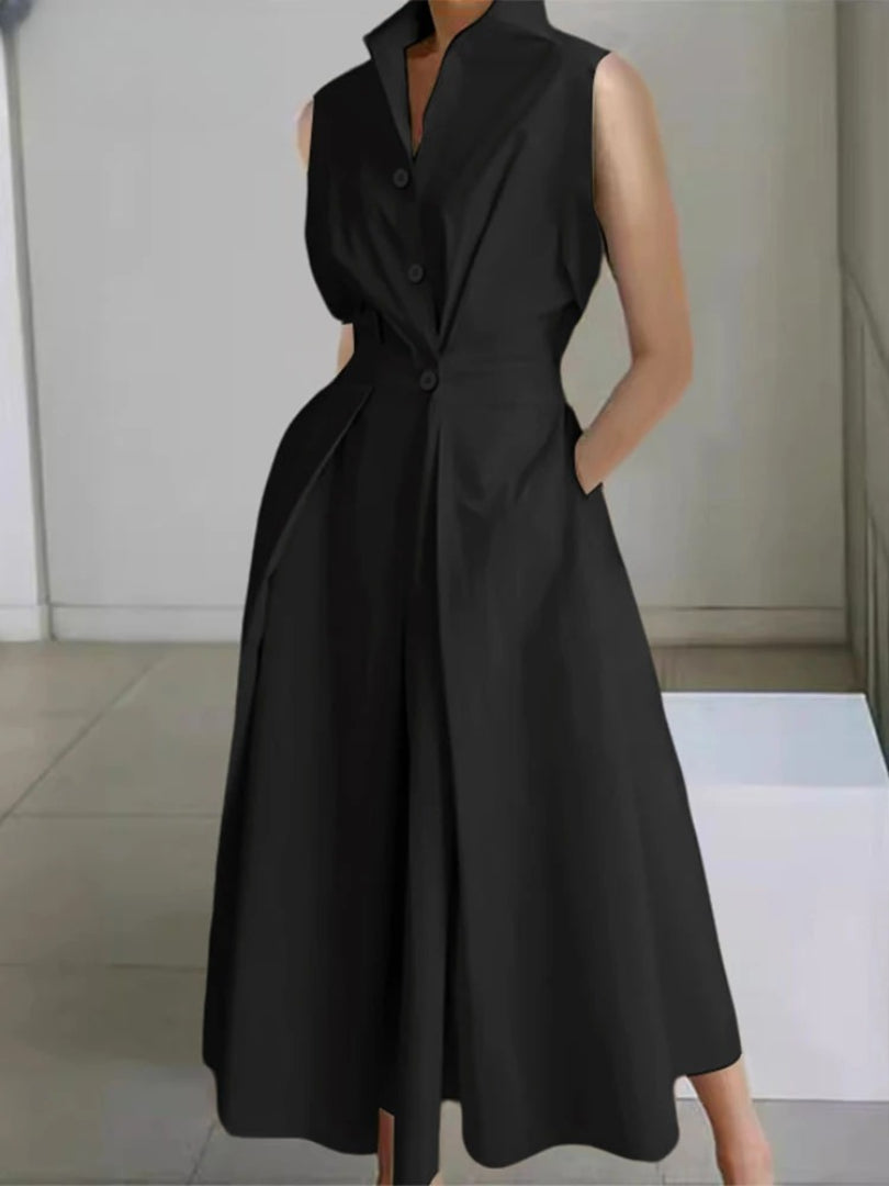 Vestido Longo com Gola Polo Althea