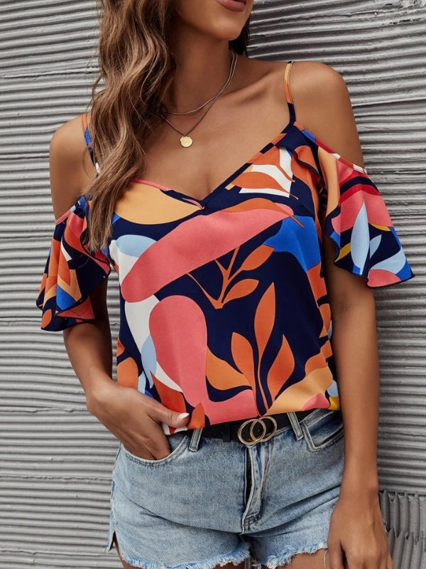 Blusa Feminina Plants com Recorte nos Ombros e Alcinhas Reguláveis HumArraso