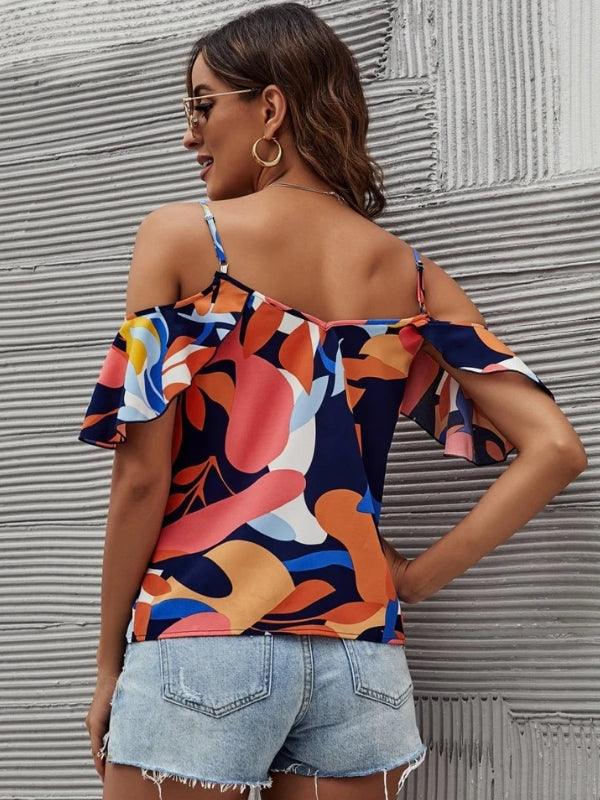 Blusa Feminina Plants com Recorte nos Ombros e Alcinhas Reguláveis HumArraso