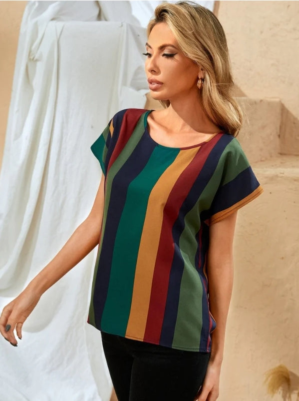 Blusa Listrada Colorida Sabrina HumArraso