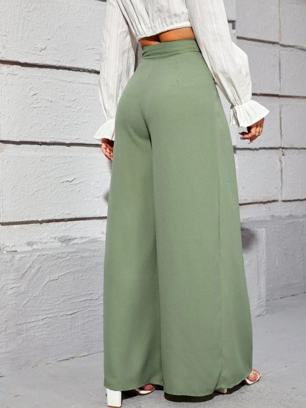 Calça Pantalona Detalhe em Plissado - Fernanda HumArraso