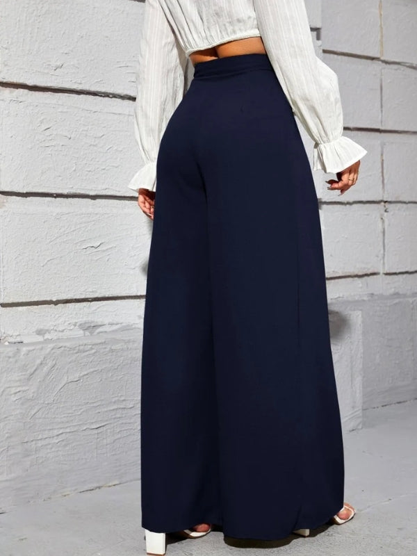Calça Pantalona Detalhe em Plissado - Fernanda HumArraso