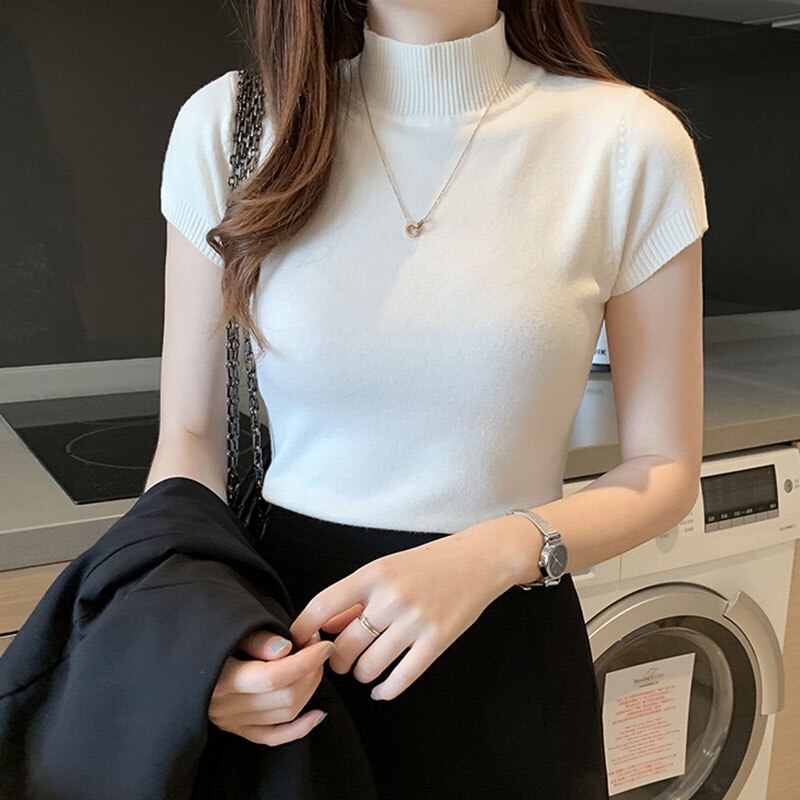 Blusa Manga Curta Gola Alta Roberta HumArraso