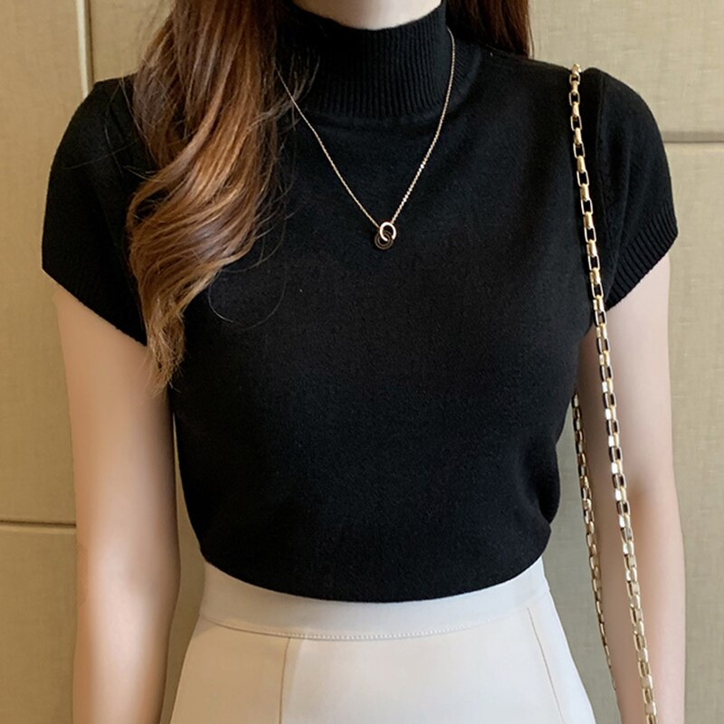 Blusa Manga Curta Gola Alta Roberta HumArraso