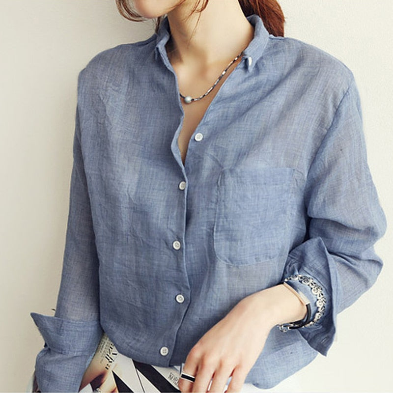 Camisa Feminina Social de Linho - Dalia HumArraso