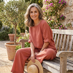 Conjunto de Linho Solto com Caimento Perfeito