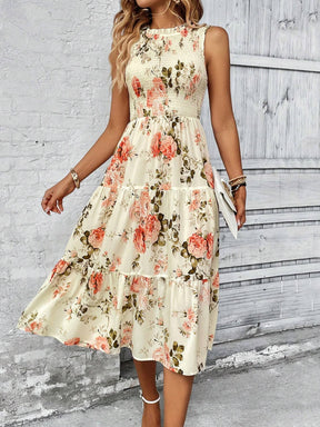 Vestido Longo Floral com Babados - Estilo Boho Feminino