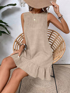 Vestido Curto com Amarração e Babados - Luiza