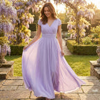 Vestido Longo de Chiffon Lis