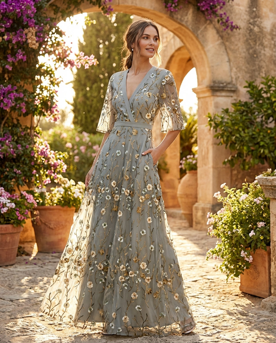 Vestido Longo Estampado Késia