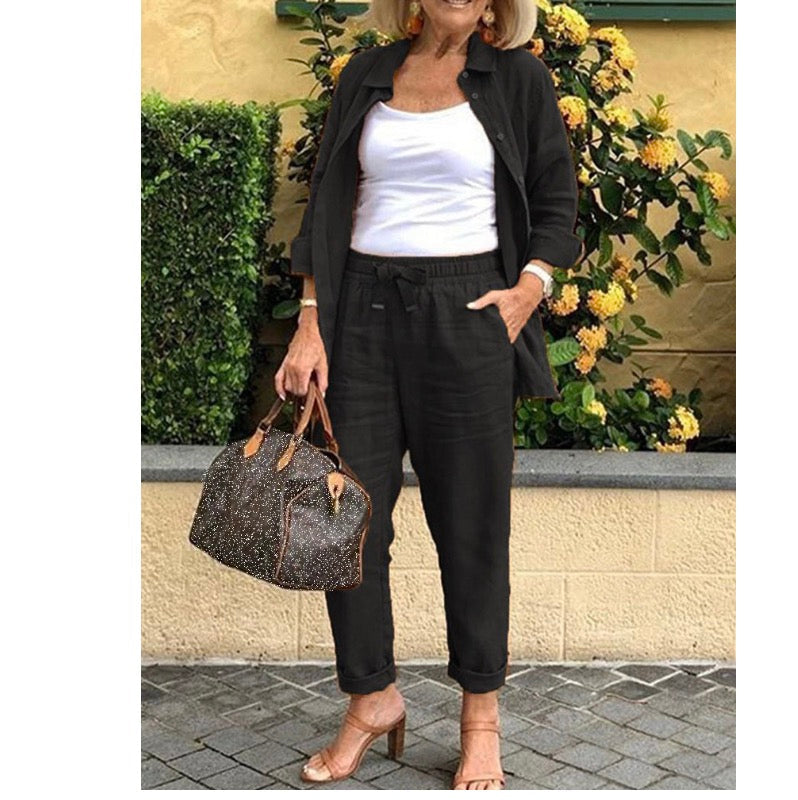 Conjunto com Botão Maria