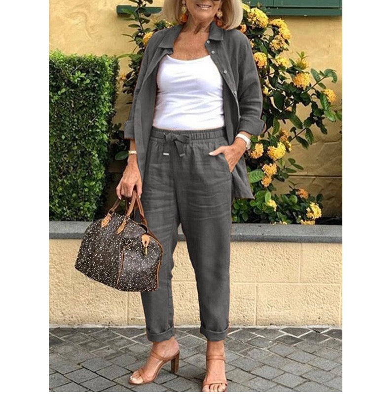 Conjunto com Botão Maria