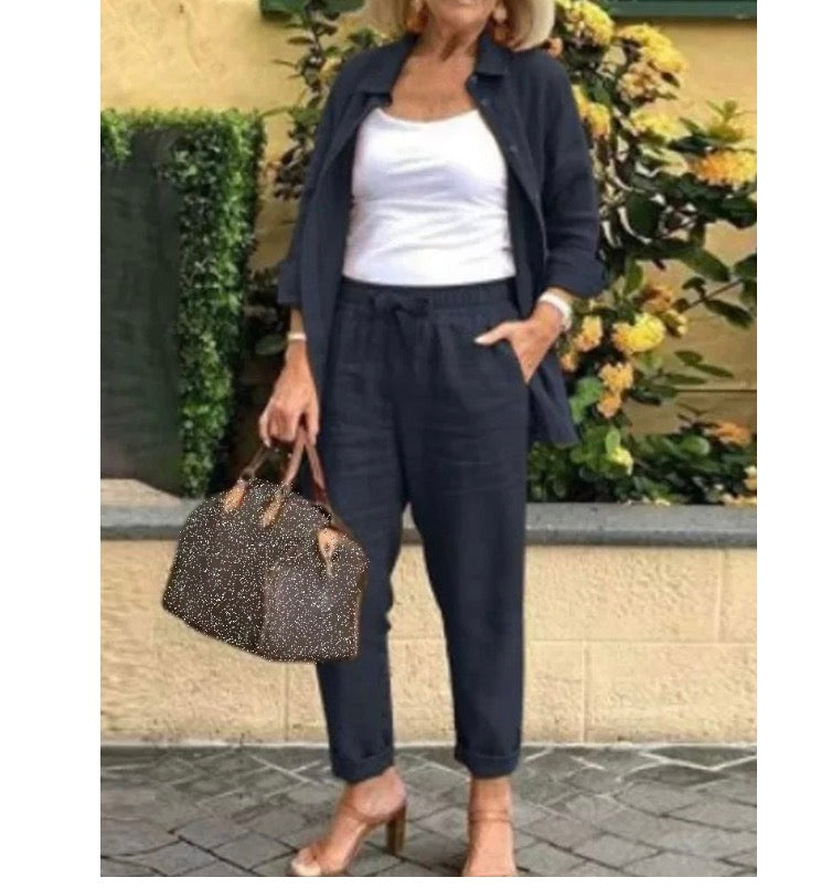 Conjunto com Botão Maria