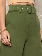 Calça de Alfaiataria Feminina com Cinto e Cintura Alta