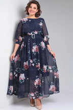 Vestido Orquídea com Cinto Elegante
