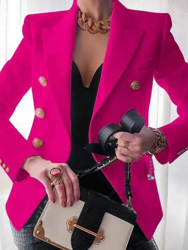 Blazer Feminino Alfaiataria Taiz - Rosê-3XG - HumArraso