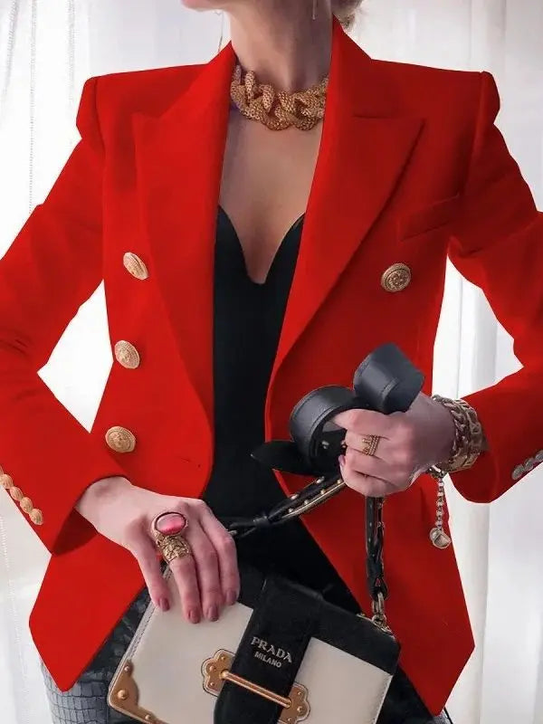 Blazer Feminino Alfaiataria Taiz - Vermelho-3XG - HumArraso