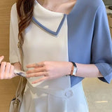 Azul com branco