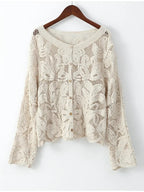 Blusa Feminina de Renda Vazada - Alice
