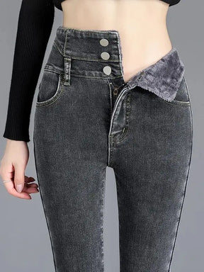 Calça Jeans Aveludada - Cinza-32 - HumArraso