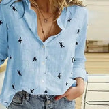 Azul estampada