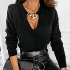 Camisa Elegante Manga Comprida Sexy  HumArraso