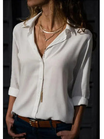 Camisa Feminina Social - Hannah - Branco-XGGG - HumArraso