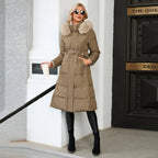 Casaco Longo Feminino Luxo Gisele MarronXG HumArraso