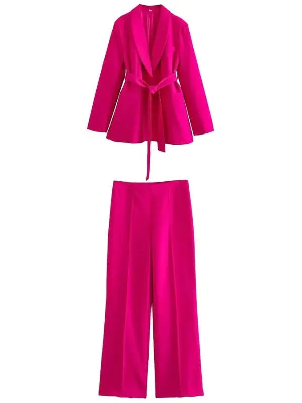 Conjunto Social Scandal de Blazer + Calça Alfaiataria - Rosa-G - HumArraso