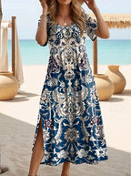Vestido Longo Estampa Borboleta Marisol
