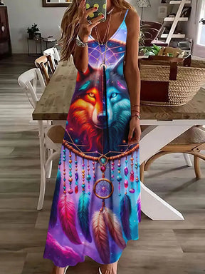 Vestido Longo Estampado Glória