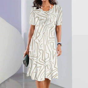 Vestido Midi Estampado Adrienne